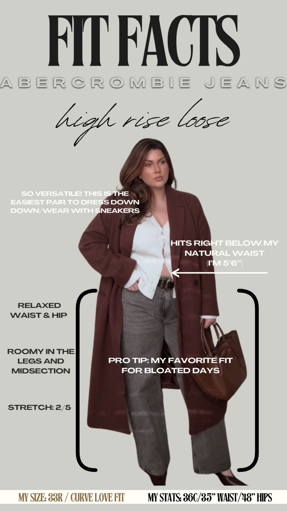 Fits and tips for the Abercrombie High Rise Loose Jeans 🤍

#LTKMostLoved #LTKSaleAlert #LTKMidsize