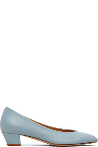 Blue Helia Low-Cut Heels | SSENSE