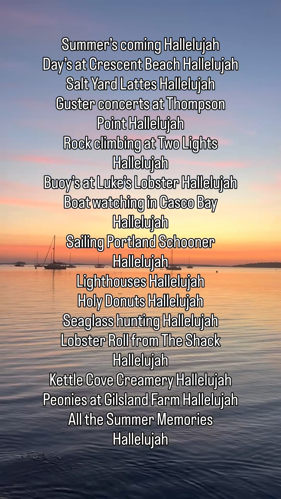 Hallelujah summer is coming and these are some of my favorite things in the Porland area🥰
And yes I had to jump on the Hallelujah trend maybe now I am a belieber😅💗
What did I miss?🦞⚓️

#portland #exploremaine #saltyaratte #crescent #everythinghallelujah 


#LTKSwim #LTKTravel #LTKPetite