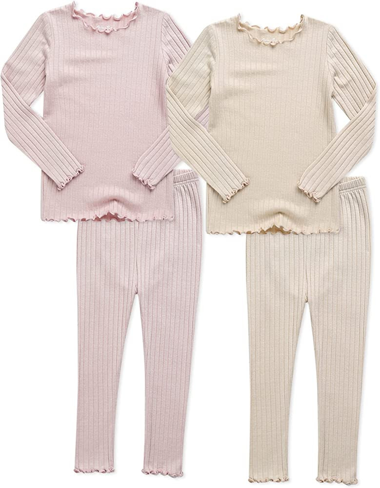 VAENAIT BABY 6M-12Y Kids Unisex Girls & Boys Soft Comfy Modal Tencel Shirring Sleepwear Pajamas 2... | Amazon (US)