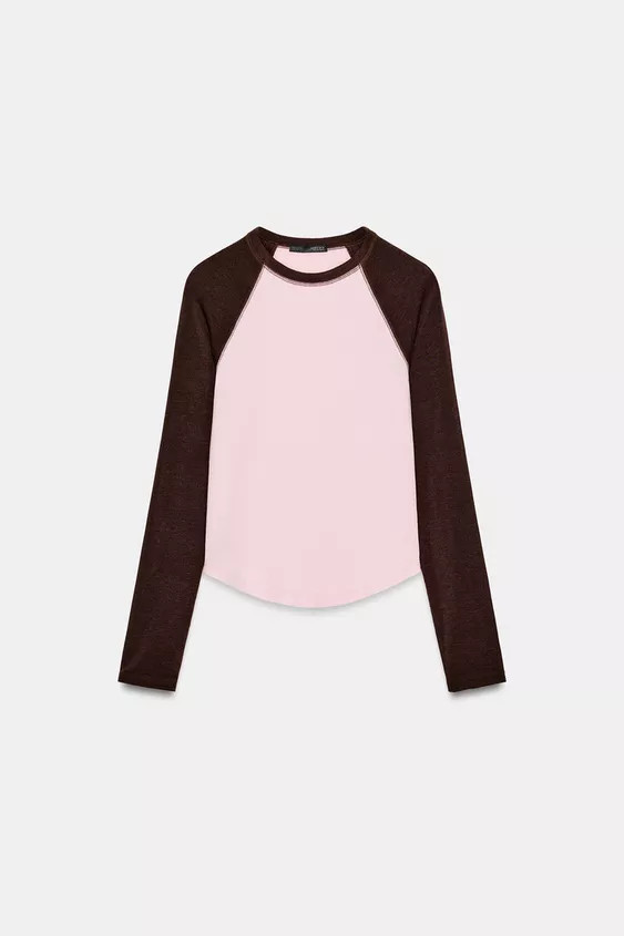 RAGLAN-T-SHIRT MIT KONTRASTEN | Zara DE