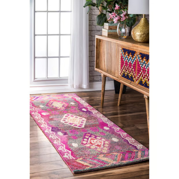 Pink Moroccan Diamond Pole Area Rug | Rugs USA