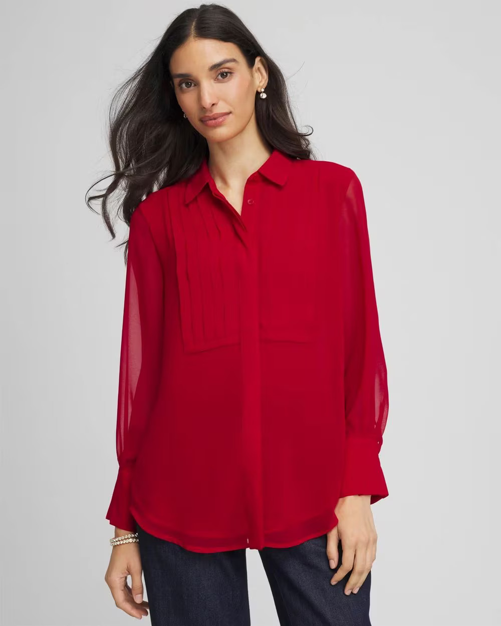 Pintuck Georgette Tunic | Chico's