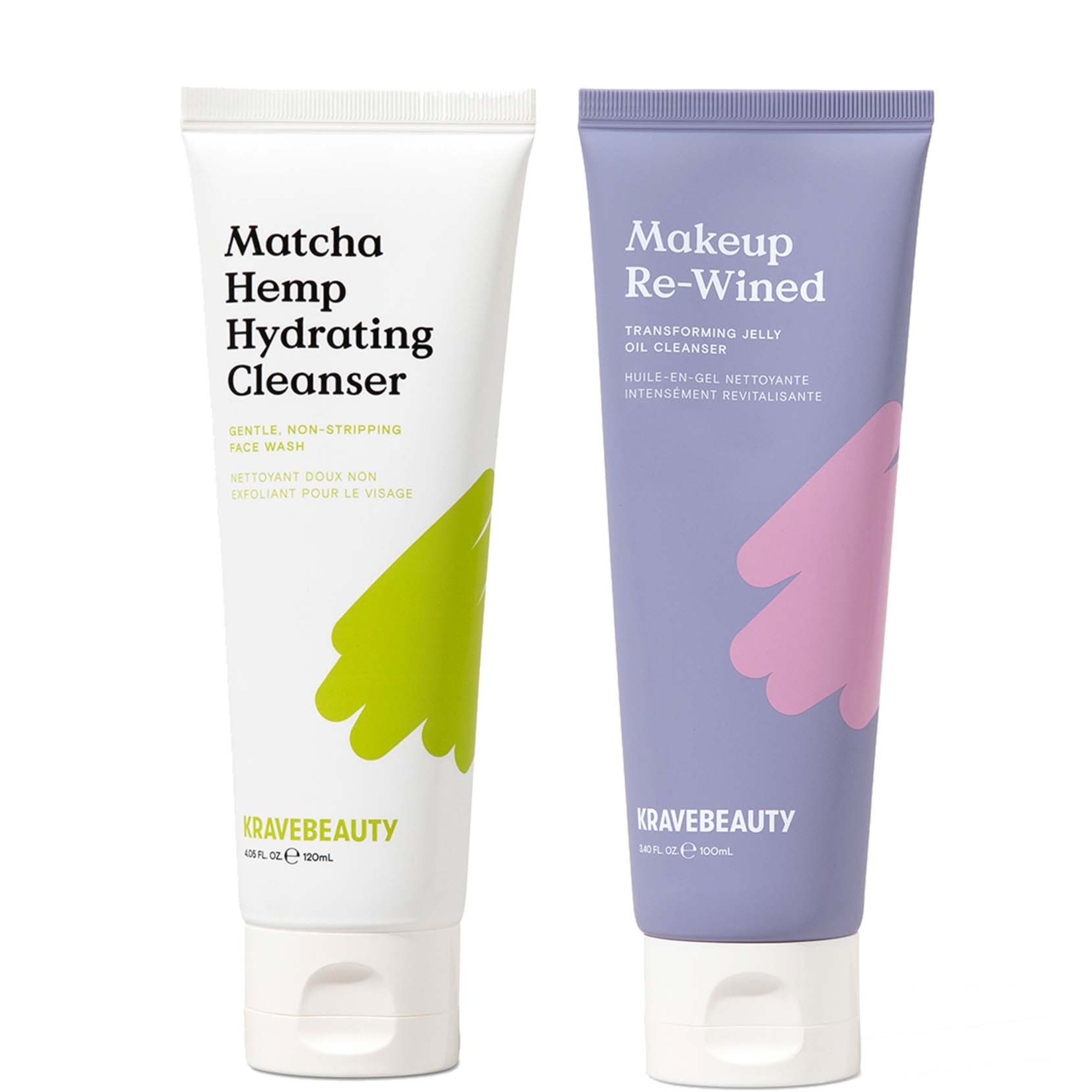 KraveBeauty Matcha Hemp Hydrating Cleanser 120ml + Makeup Re-Wined 100ml (Worth £41) | Cult Beauty