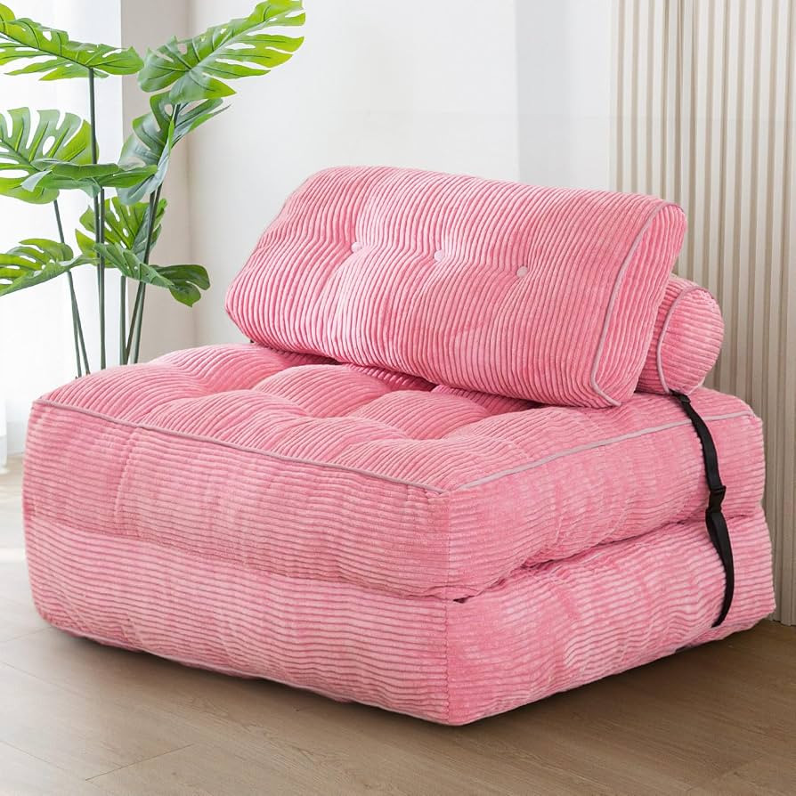 MAXYOYO Folding Sofa Bed, Convertible Chair with Pillow Foldable Couch with Back Support, Portabl... | Amazon (US)