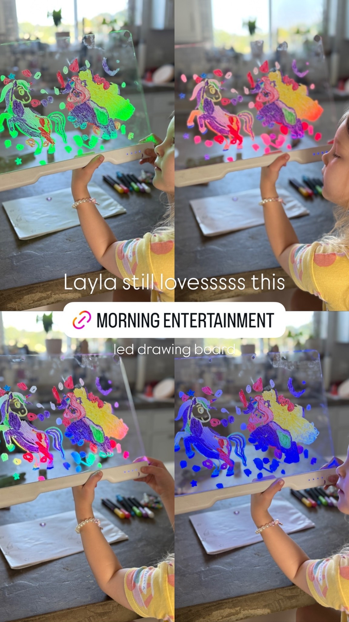 Layla still lovesssss this  led drawing board #drawingboard #kidsart

#LTKKids #LTKmomlife