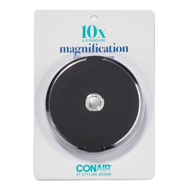 Conair Soft touch Black Compact 1x/10x  Mirror | Target