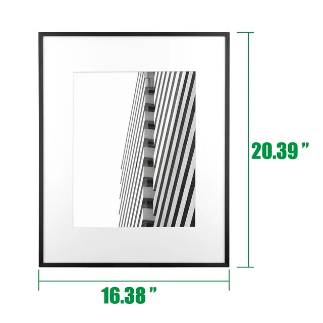 Better Homes & Gardens 16x20 Matted to 11x14 Metal Gallery Wall Picture Frame, Black | Walmart (US)