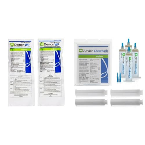 Syngenta Demon WP Insecticide 2 Envelopes Containing 4 Water & Advion Cockroach Gel Bait, 4 Tubes x 30-Grams, 4 Plunger and 4 Tips, German Roach Insect Pest Control, Indoor | Amazon (US)
