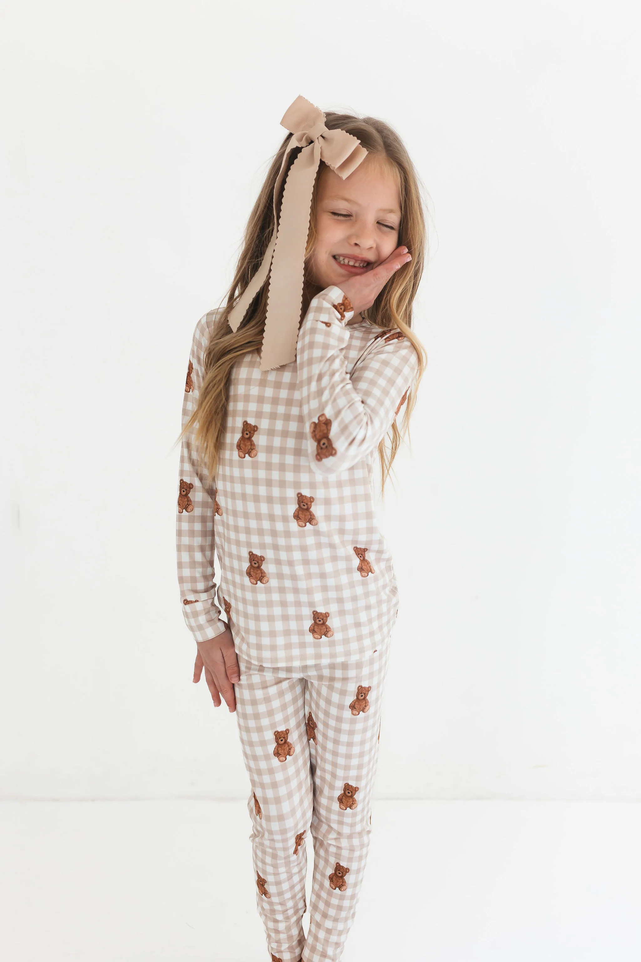 Teddy Gingham Two Piece Set | In My Jammers