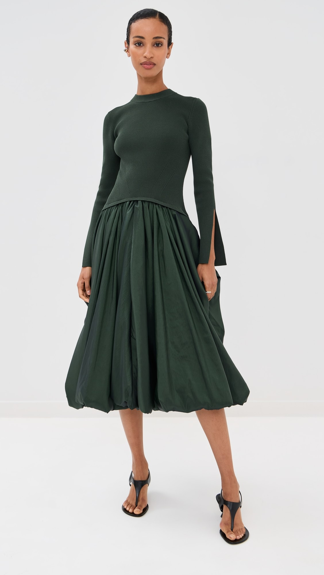 Kenlie Mock Neck Midi Dress | Shopbop