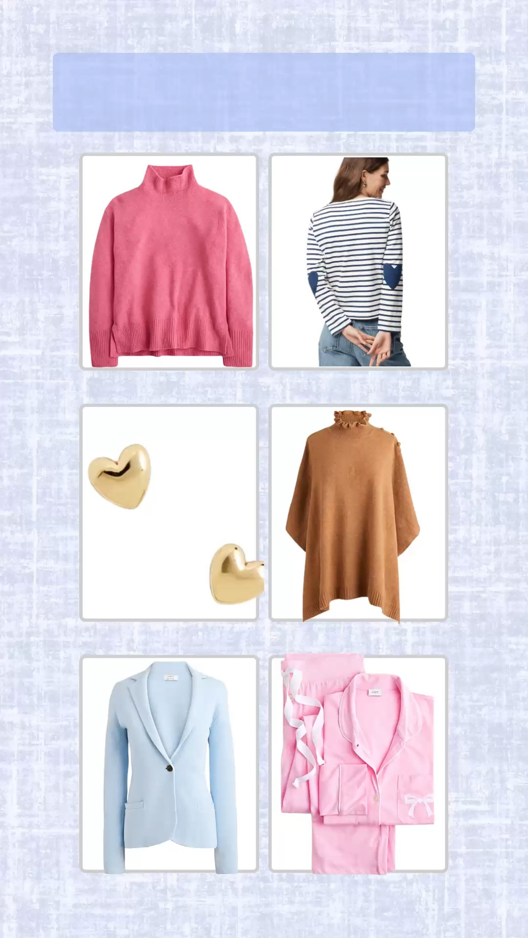 Friday favorites include this pink turtleneck sweater, heart earrings, brown poncho, pink pajamas, and more!

Valentine’s Day, gold, earrings, heart earrings, pink sweaters, blue blazers, blue sweaters, pink, pajamas, pajamas, Valentine’s Day, pajamas

#LTKOver40 #LTKValentine #LTKWorkwear