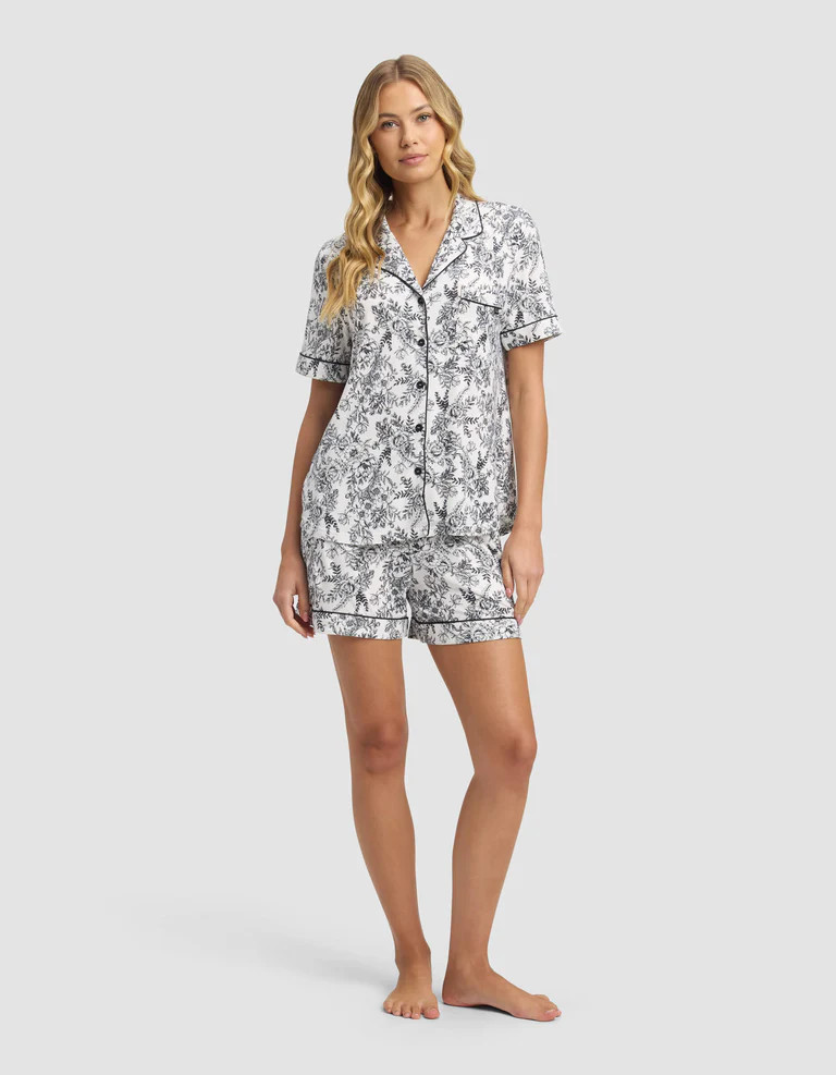 Women's Bamboo Stretch-Knit Short Sleeve Pajama Set | Cozy Earth
