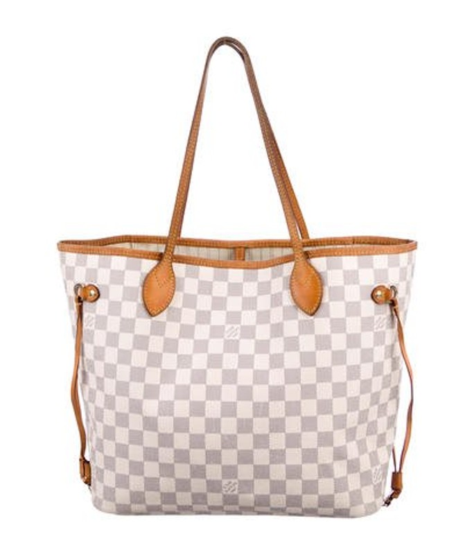 Louis Vuitton Damier Azur Neverfull MM w/ Pouch navy Louis Vuitton Damier Azur Neverfull MM w/ Pouch | The RealReal