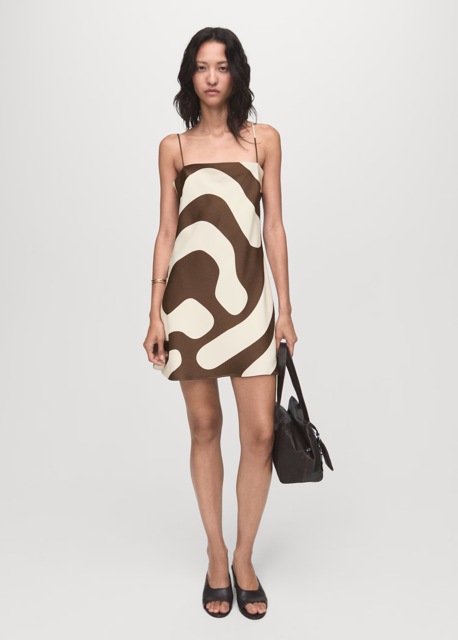 Printed satin dress - Women | MANGO USA | Mango (US/MX/AU)