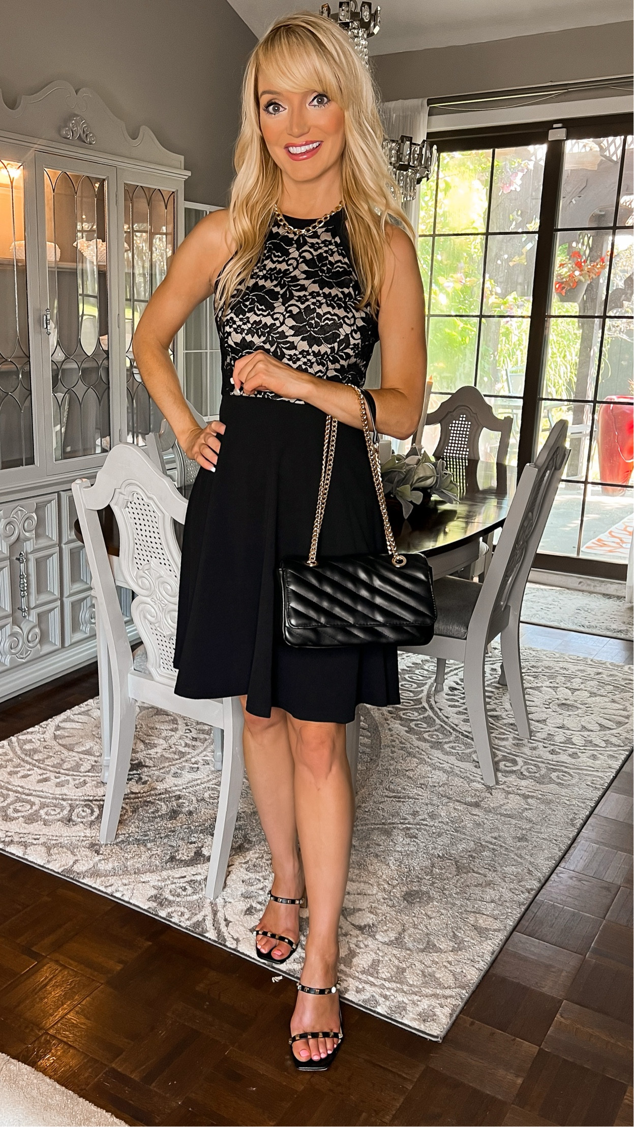 Black lace halter dress found on Amazon - wedding guest dress - wedding guest outfits - cocktail dress - formal dress - black tie event dress - Amazon Finds - Amazon Deals 

#LTKunder50 #LTKwedding #LTKitbag