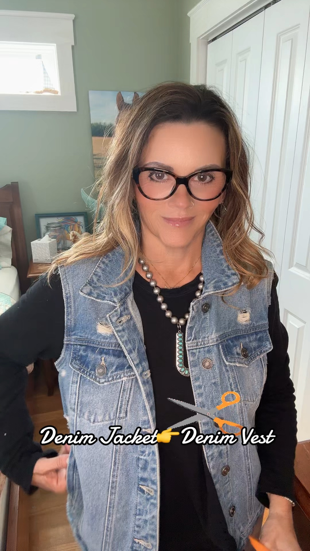 Denim Jacket👉Denim Vest Fabric ✂️ a must! 

#LTKStyleTip