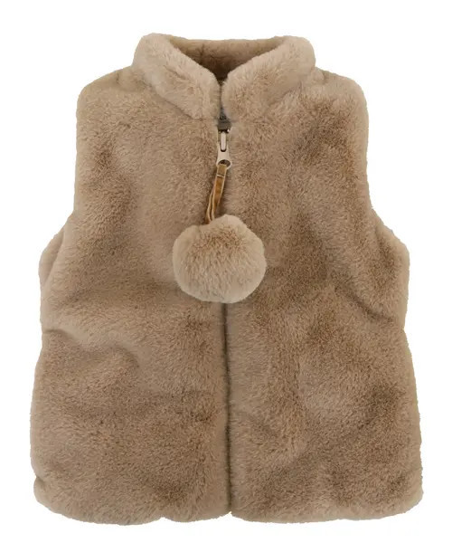 Widgeon Faux Fur Zip Front Vest in Mocha Puff at Nordstrom, Size 10 | Nordstrom