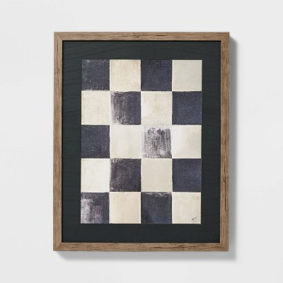 16" x 20" Checkerboard Framed Wall Art - Threshold™ designed with Studio McGee: Modern Geometric Decor, Sawtooth Back | Target