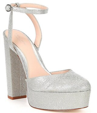 x Born on Fifth Liv Metallic Glitter Closed Toe Platform Pumps | Dillard's