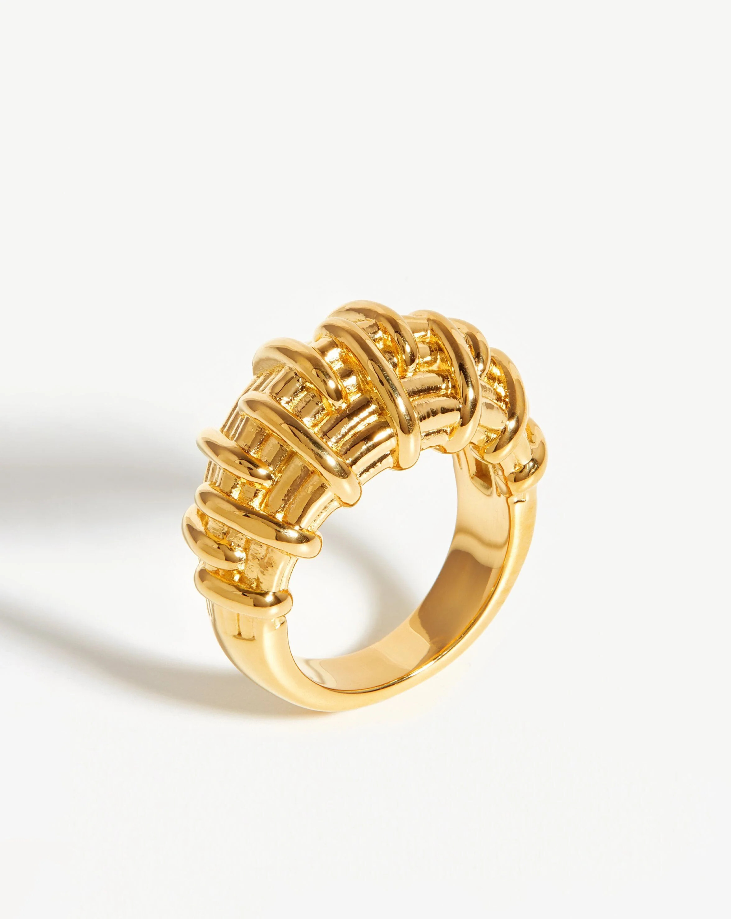 Bombe Raffia Ring | 18ct Gold Plated | Missoma