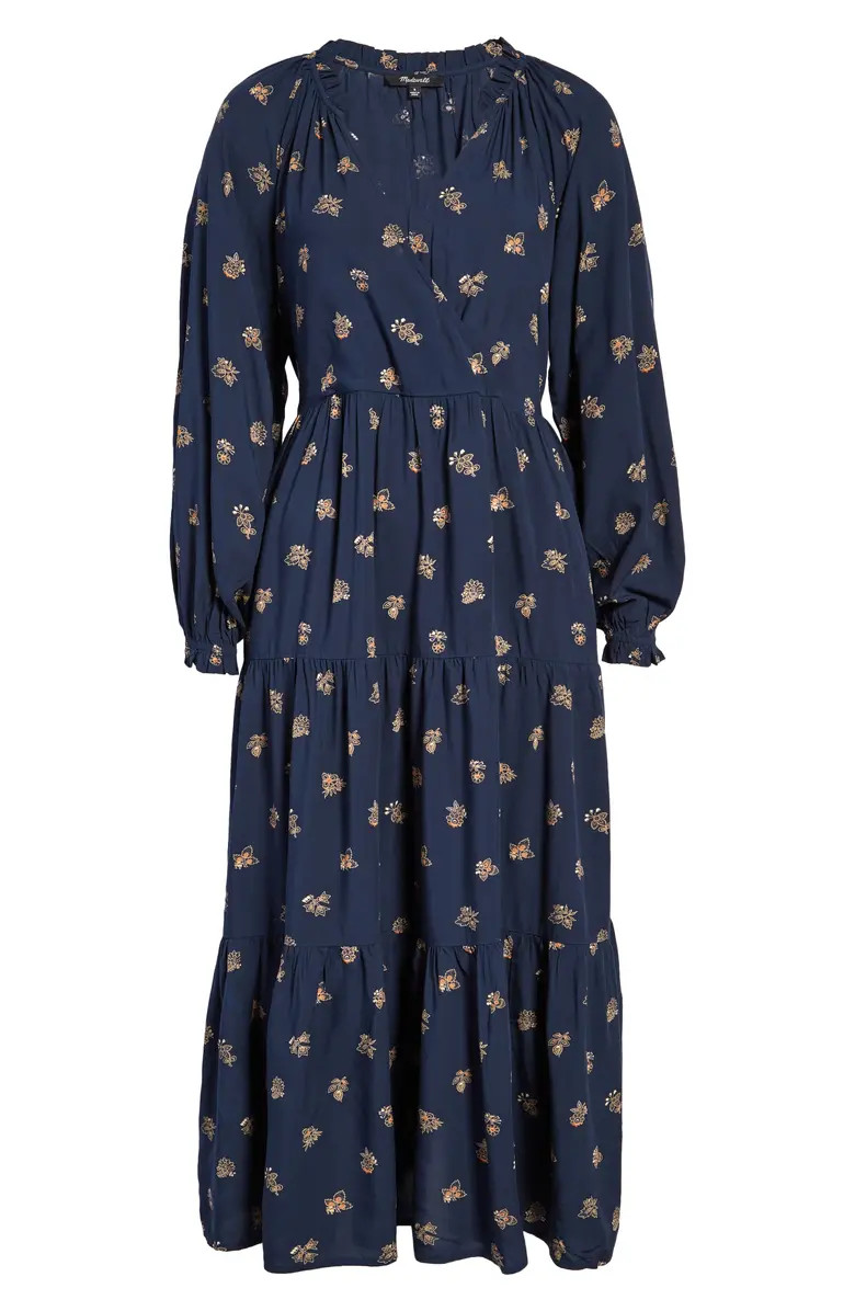 Challis Long Sleeve Midi Dress | Nordstrom