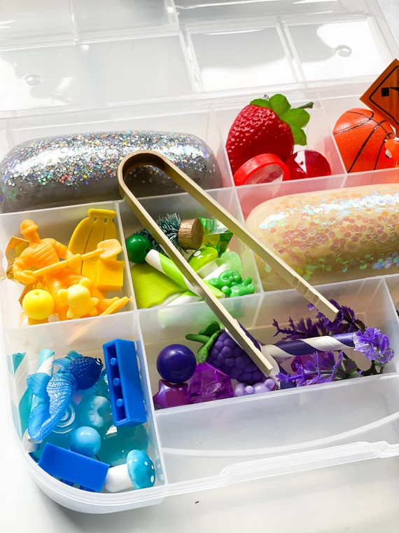 Play Dough Kit, Colors Play Dough Kit, Rainbow Play Dough Kit, Colorful Sensory Kit, Sensory Kit,... | Etsy (US)