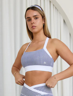 Astoria LUXE BALANCE Headband - Blue Lattice | astoria activewear