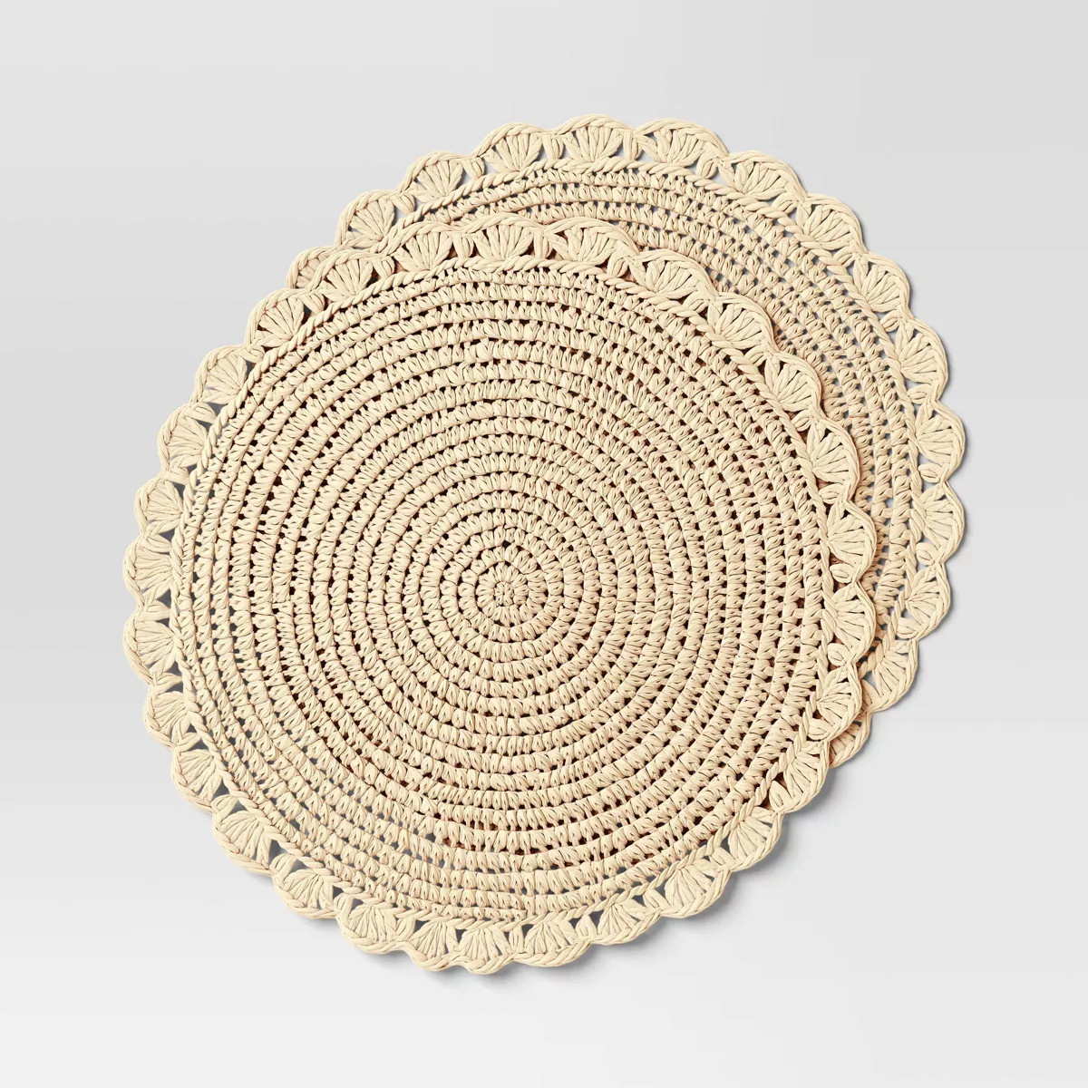 2pk 15" Round Crochet Paper Charger - Threshold™ | Target