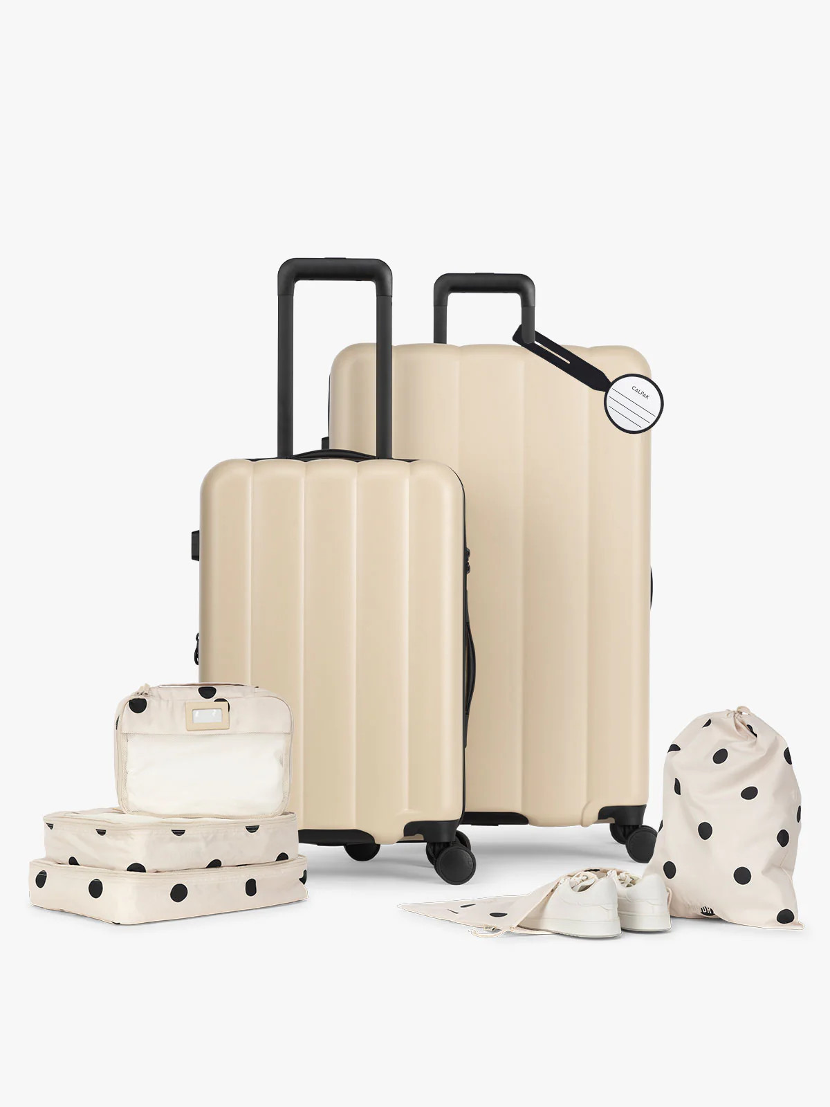 CALPAK Evry Luggage Starter Bundle in Polka Dot | Travel Suitcase Set | CALPAK
