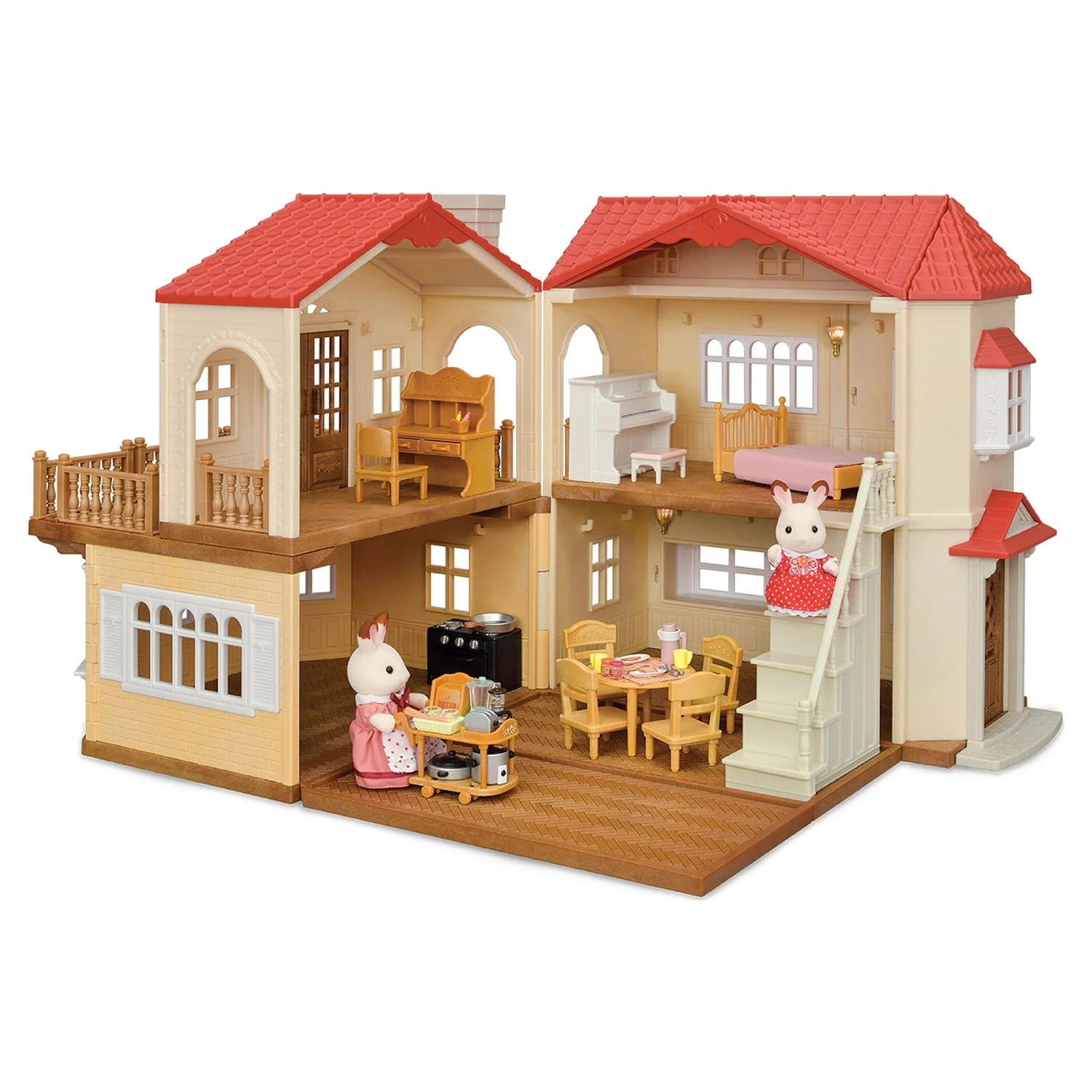 Calico Critters Red Roof Country Home Gift Set, Ready to Play with 2 Figures and Accessories | Walmart (US)