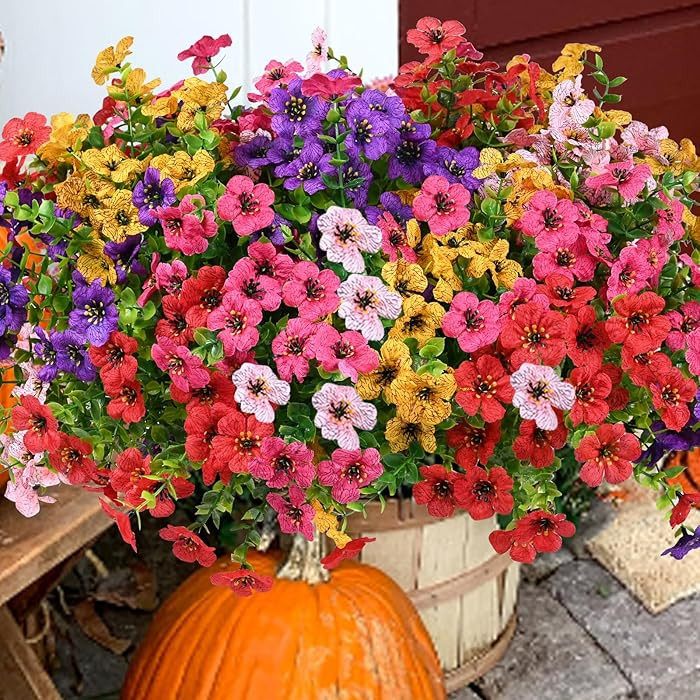 trytuny Artificial Flowers for Outdoor, UV Resistant Fake Silk Flowers, Realistic Faux Plants for... | Amazon (US)