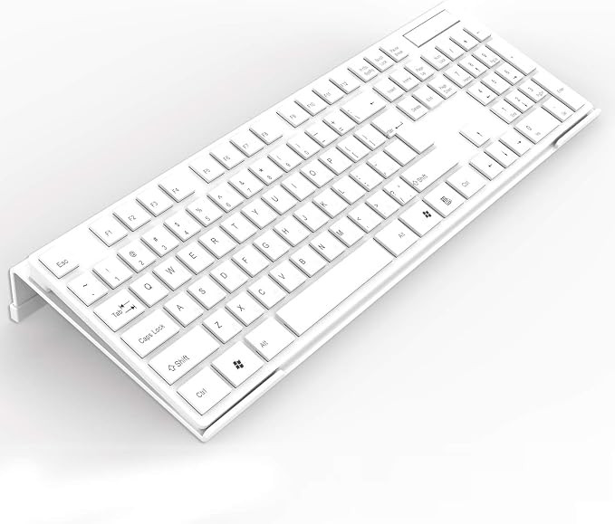 Acrylic Tilted Computer Keyboard Stand for Ergonomic Typing, Keyboard Tray Holder with Silicone N... | Amazon (US)