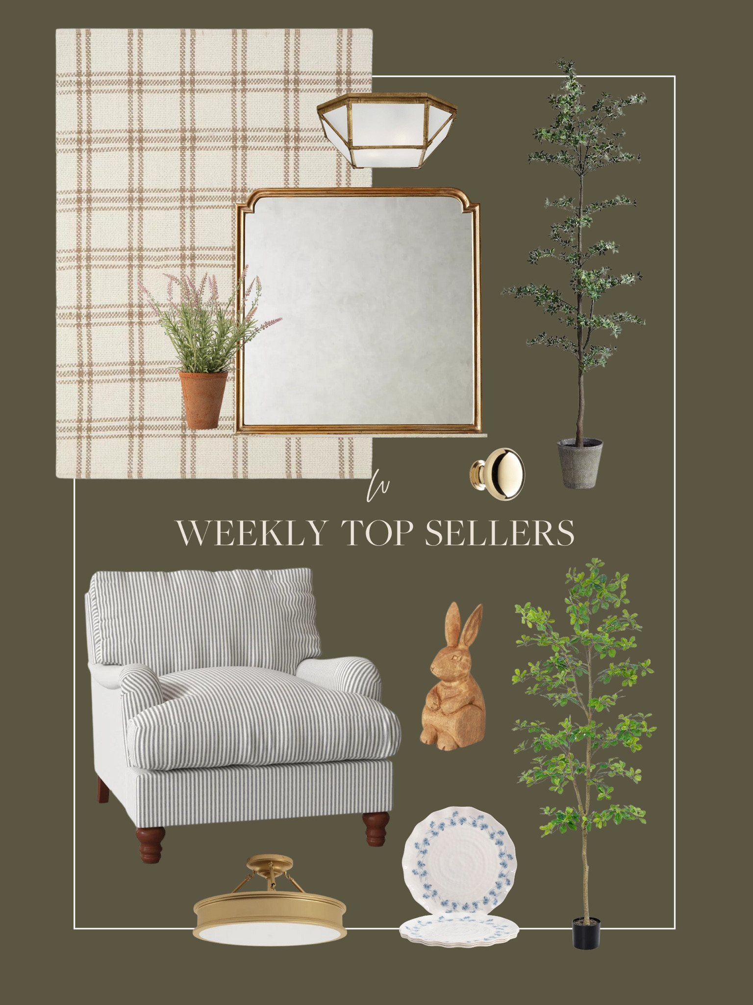 This week’s top sellers! It’s so exciting to see so many of you loving the 7ft black olive trees that I shared this week—both the high end version and the more affordable option from Amazon were top sellers! I absolutely love this armchair and it’s been a top seller for a few weeks now too—elegant, timeless and so crisp. 

#LTKstyletip #LTKhome