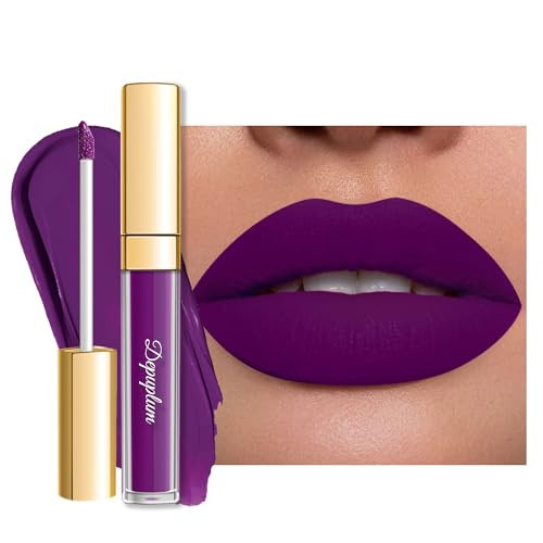 Purple Lipstick Matte for Women, SuperStay Long Lasting Lipstick Smudge Proof No Transfer Liquid Lipsticks, Cruelty Free Lip Makeup (DM22 Purple Crystal) | Amazon (US)