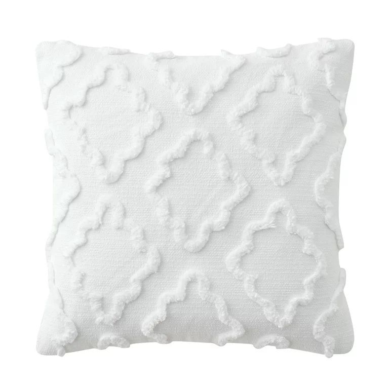 My Texas House 20" x 20" White Diamond Cotton Decorative Pillow Cover | Walmart (US)