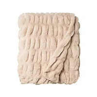 50X70 Throw Gigi Faux Fur Ivory | The Container Store