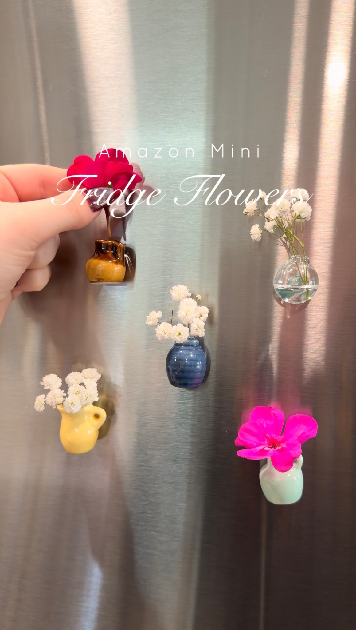 🌷These mini magnetic vases stick right onto the fridge so you can add fresh flowers without taking up counter space.

Such a simple way to make your kitchen feel pretty and styled every single day. One of my favorite Amazon home finds.

#LTKValentine #LTKHome