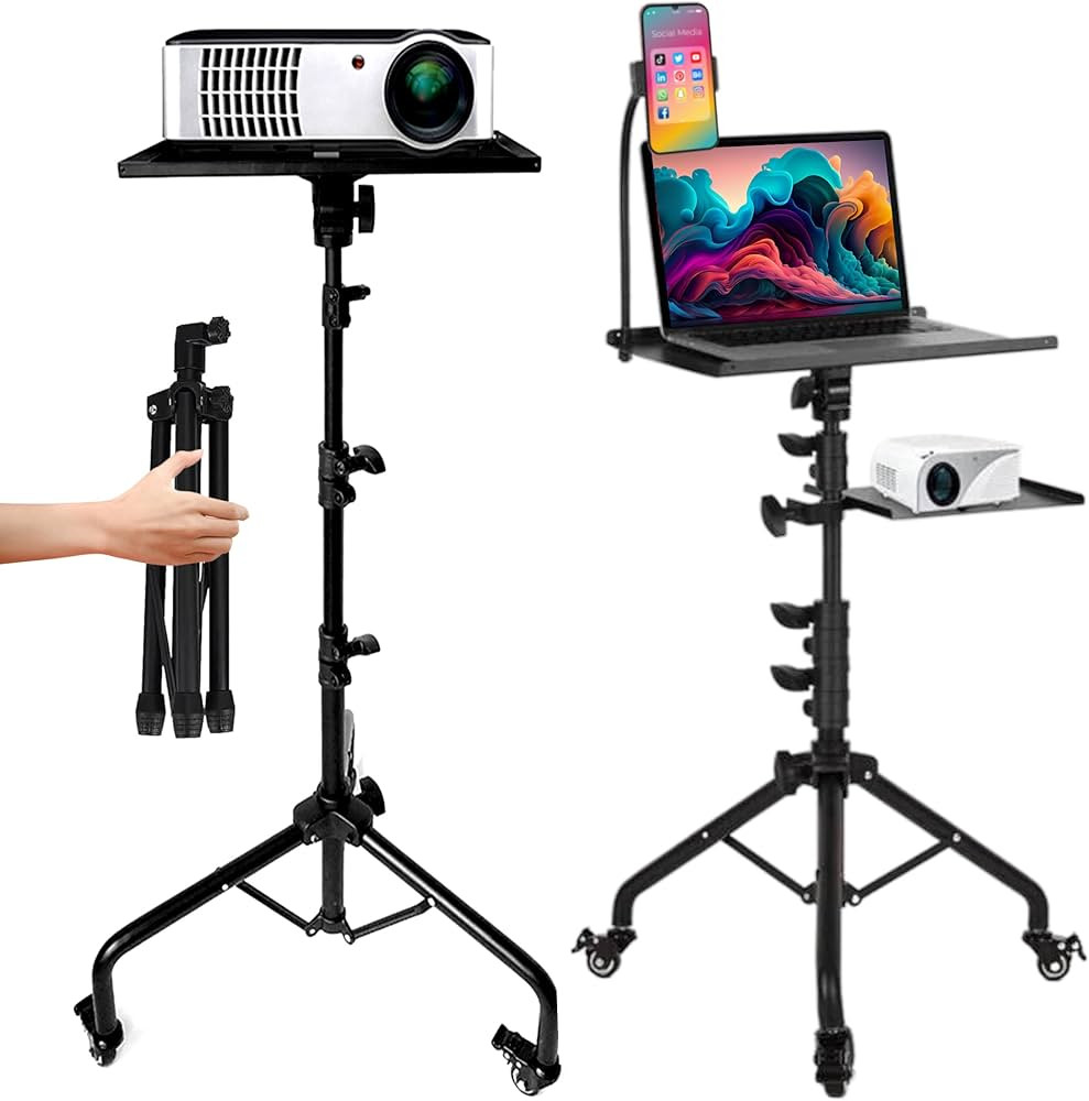 Projector Stand - Projector Tripod Stand Adjustable Height 26 to 51” For Movie, Meeting, Book, ... | Amazon (US)