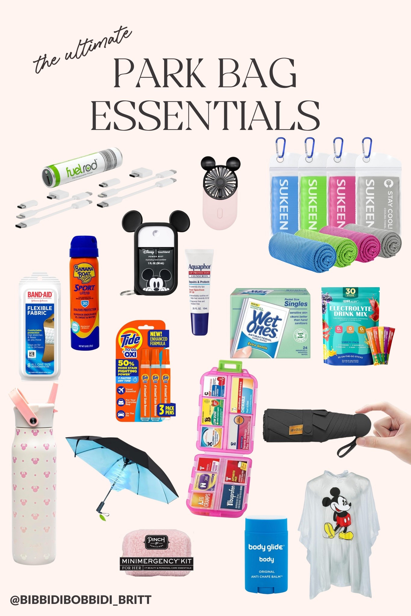 🏰 What’s in my park bag? Let me save you from blisters, heat stroke, and phone-dead panic 😅
This is the ultimate Disney day survival kit — everything I actually bring for long park days with kids (and zero room for fluff).
✔️ Cooling towels
✔️ Mini fan
✔️ Electrolyte sticks
✔️ Band-Aids, Body Glide, travel meds
✔️ Power bank + wipes + poncho
Everything is linked + under $50!
Tap to shop + save your next trip 💼✨
#LTKtravel #DisneyTips #MomHacks #ThemeParkReady #ParkBagEssentials #LTKunder50

#LTKTravel #LTKFindsUnder50