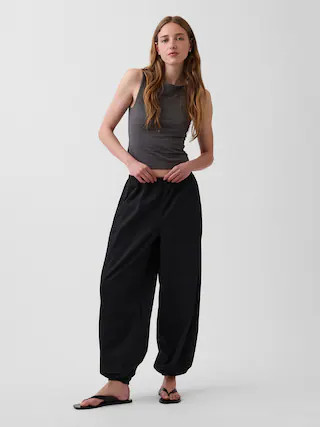 Organic Cotton Poplin Easy Baggy Joggers | Gap (US)