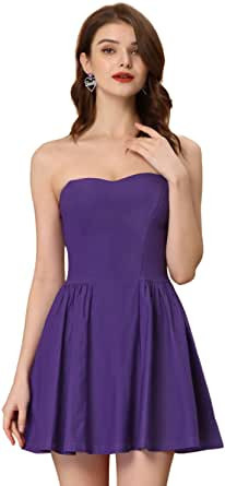 Allegra K Women's St. Patrick's Day Strapless Party Sexy Sweetheart Neck Fit and Flare Mini Tube ... | Amazon (US)