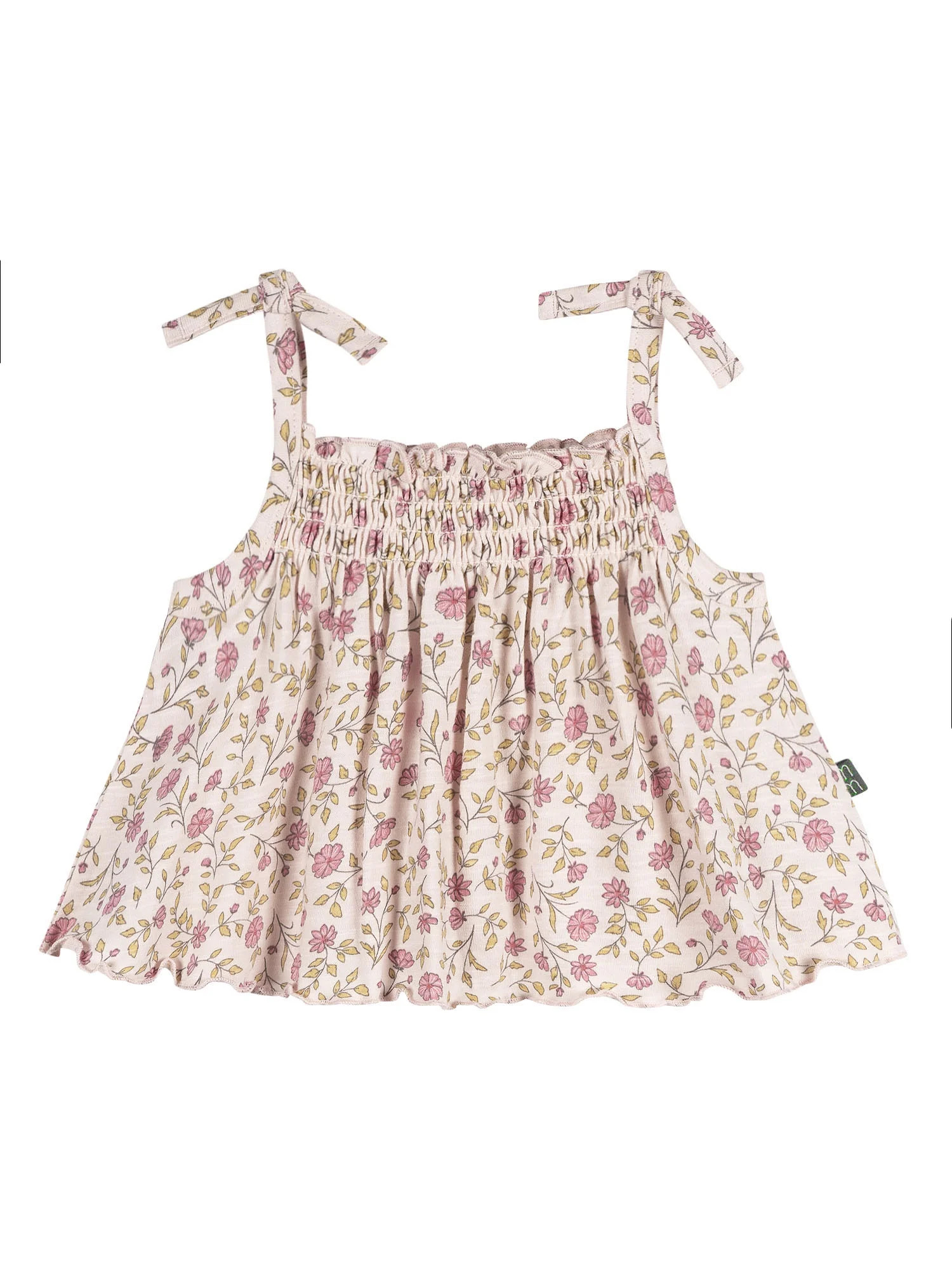 Modern Moments by Gerber Baby Girl Organic Smocked Sleeveless Top, Sizes 0/3 Months - 24 Months | Walmart (US)