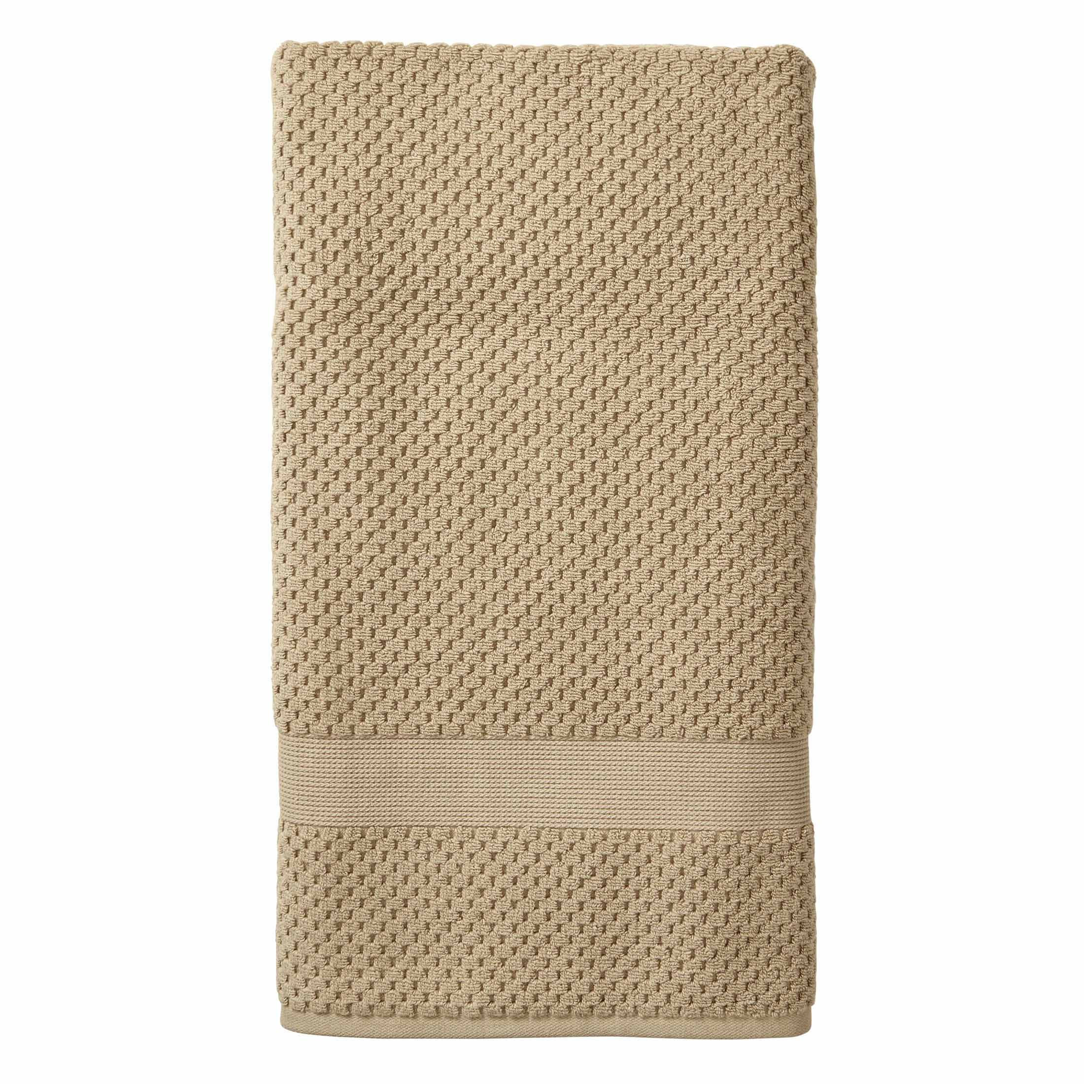 Better Homes & Gardens Signature Soft Cotton Popcorn Textured Bath Sheet, Almond Biscuit | Walmart (US)