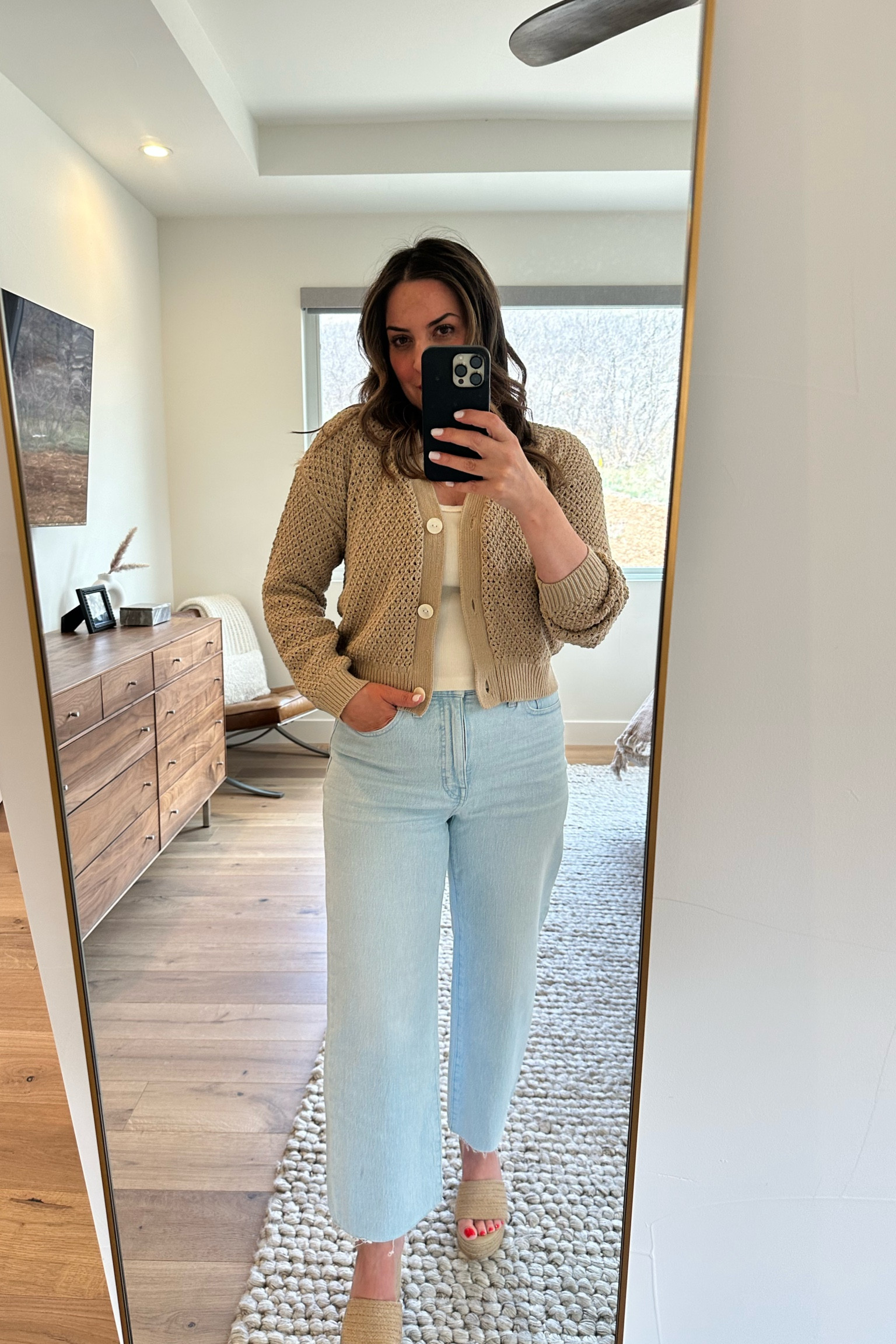 Casual spring look
Cropped cardigan
Cropped wideleg denim 

#LTKFind #LTKstyletip