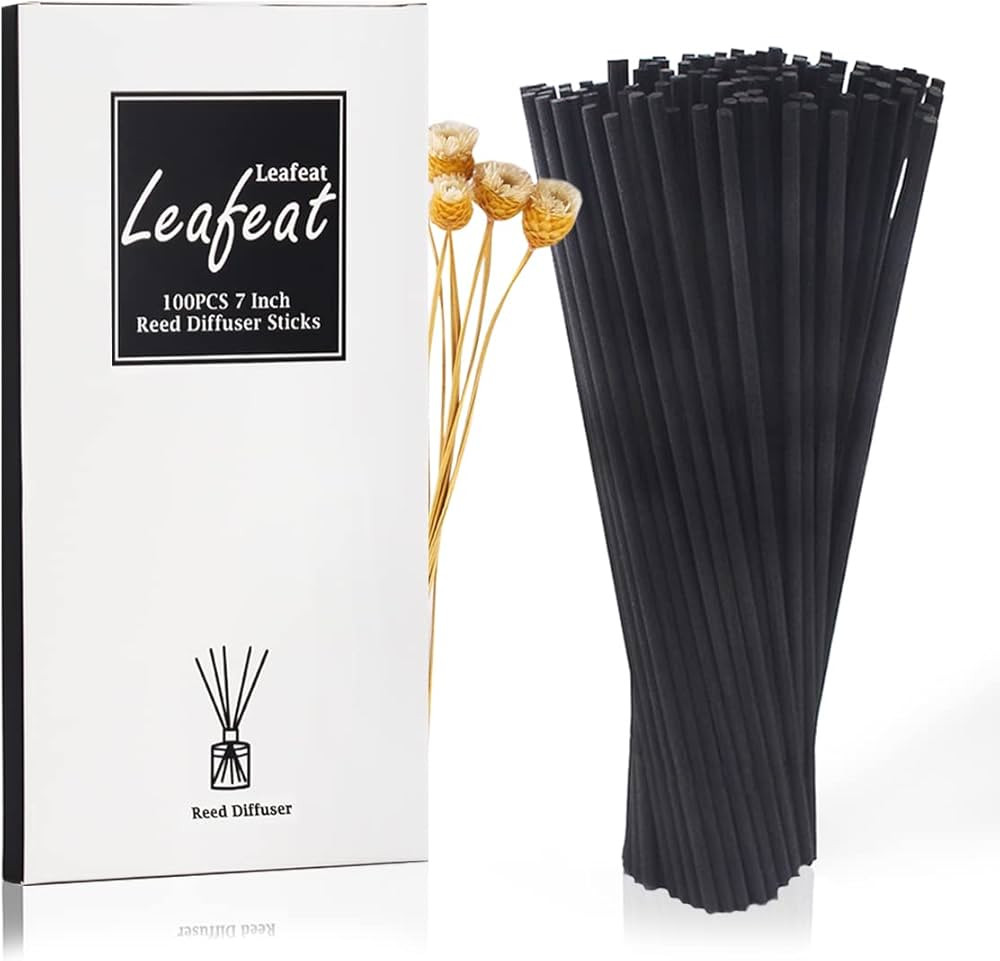 100PCS Reed Diffuser,7 Inch Aromatherapy Diffuser Black Fiber Sticks-Black Reed Diffuser Sticks f... | Amazon (US)