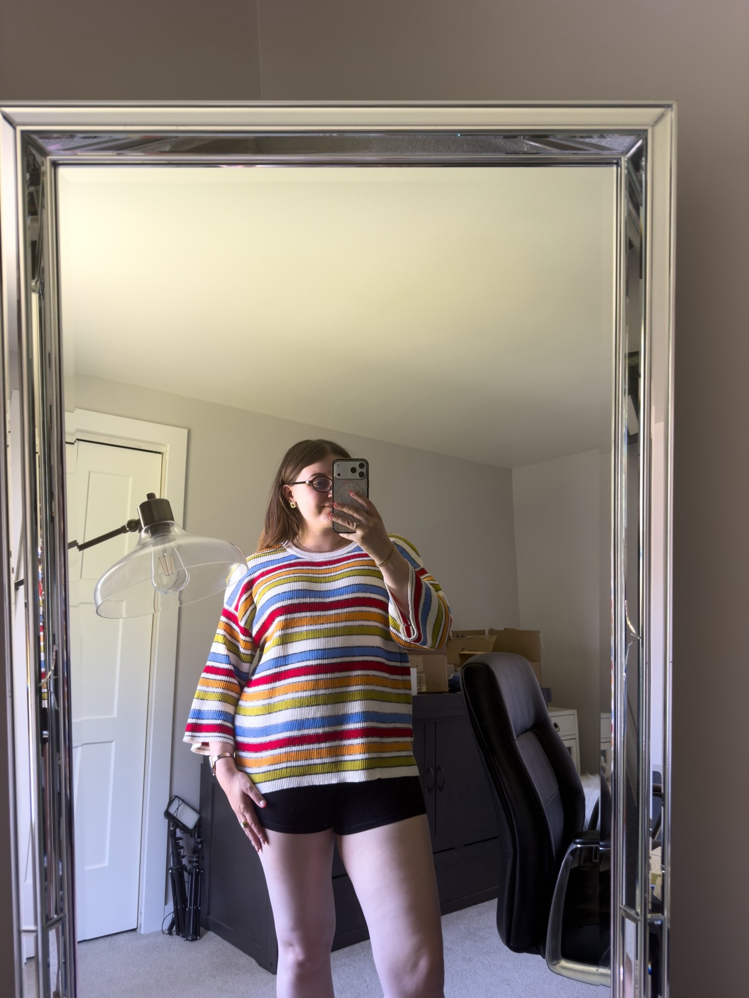 Comfy work from home outfit! I love something cozy and casual when I’m working in my office all day 🥰

I’m wearing a L top and shorts

#LTKootd #LTKMidsize #LTKWorkwear