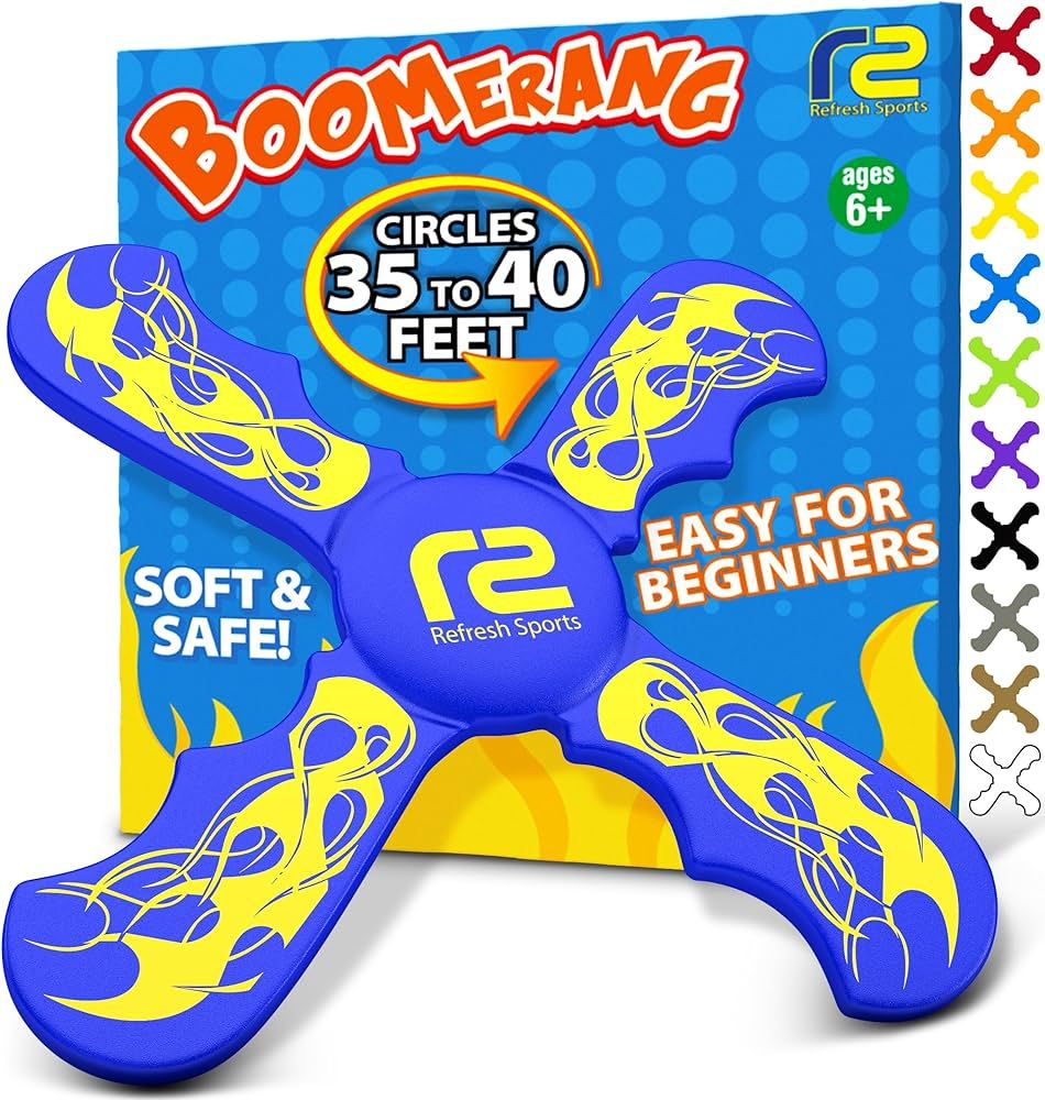 Boomerang Kids Outdoor Frisbee - Soft Toy Boomerangs Gifts for Boys 8-12 & Girls 8-12 - Best East... | Amazon (US)