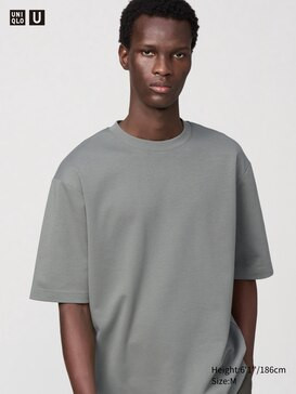 UNIQLO U AIRISM COTTON OVERSIZED CREW NECK HALF SLEEVE T-SHIRT | UNIQLO AU | Uniqlo Australia