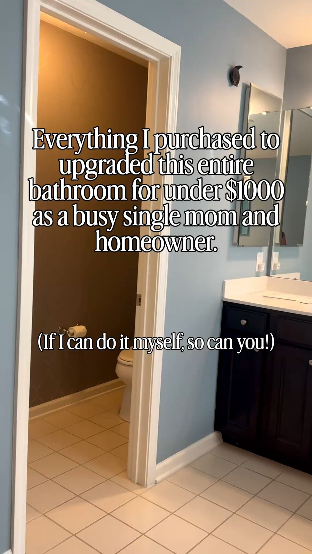 Primary bathroom upgrade under $1000